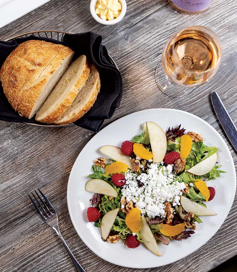 montauk salad and sourdough bread